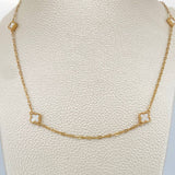 Cadena Aro Seguido Trebol 6.75gr / 47.5cm-Oro Amarillo 18K &