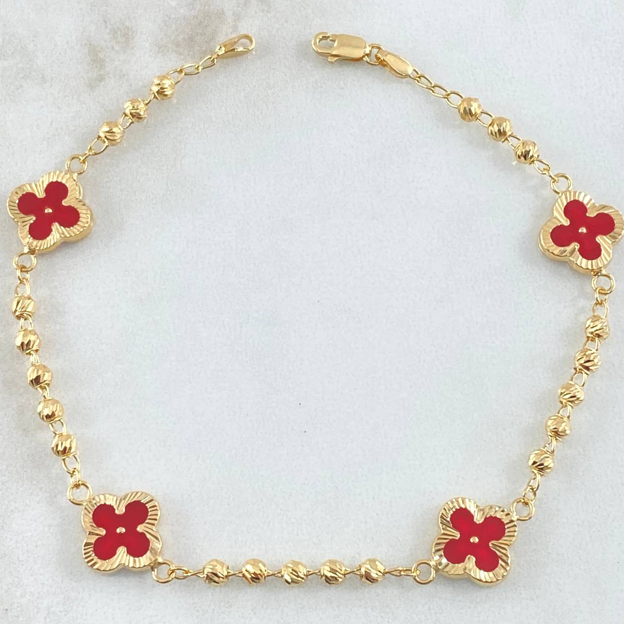 Pulso Militar Trebol 4.55gr / 19cm / Oro 18K