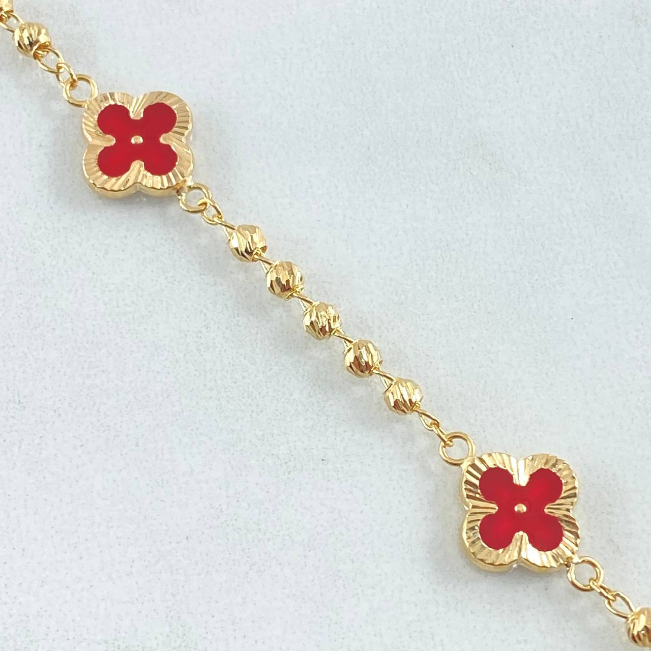Pulso Militar Trebol 4.55gr / 19cm / Oro 18K