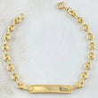 Pulso Bebé GC Placa Rectangular Punteada 1.85gr / 14cm / Oro 18K