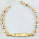 Pulso Bebé GC Placa Rectangular 1.8gr / 14cm / Oro 18K