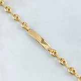 Pulso Bebé GC Placa Rectangular Bordeada 3gr / 16.5cm / Oro 18K