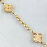 Pulso Militar Trebol 4.35gr / 19cm / Oro 18K