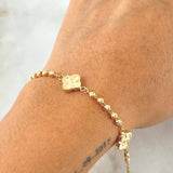 Pulso Militar Trebol 4.35gr / 19cm / Oro 18K