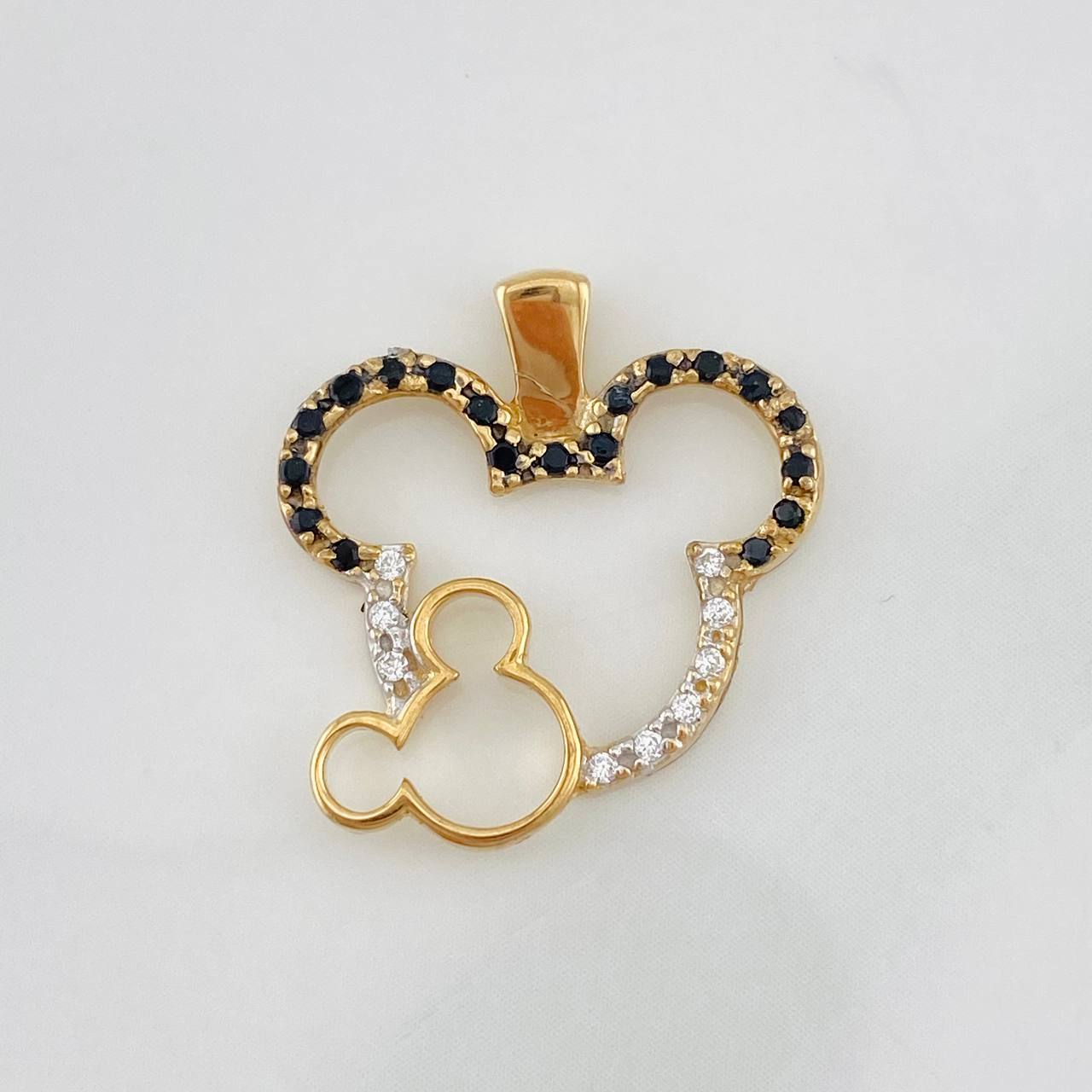 Dije Raton 1.4g / 2cm Dos Oros Amarillo Blanco 18K