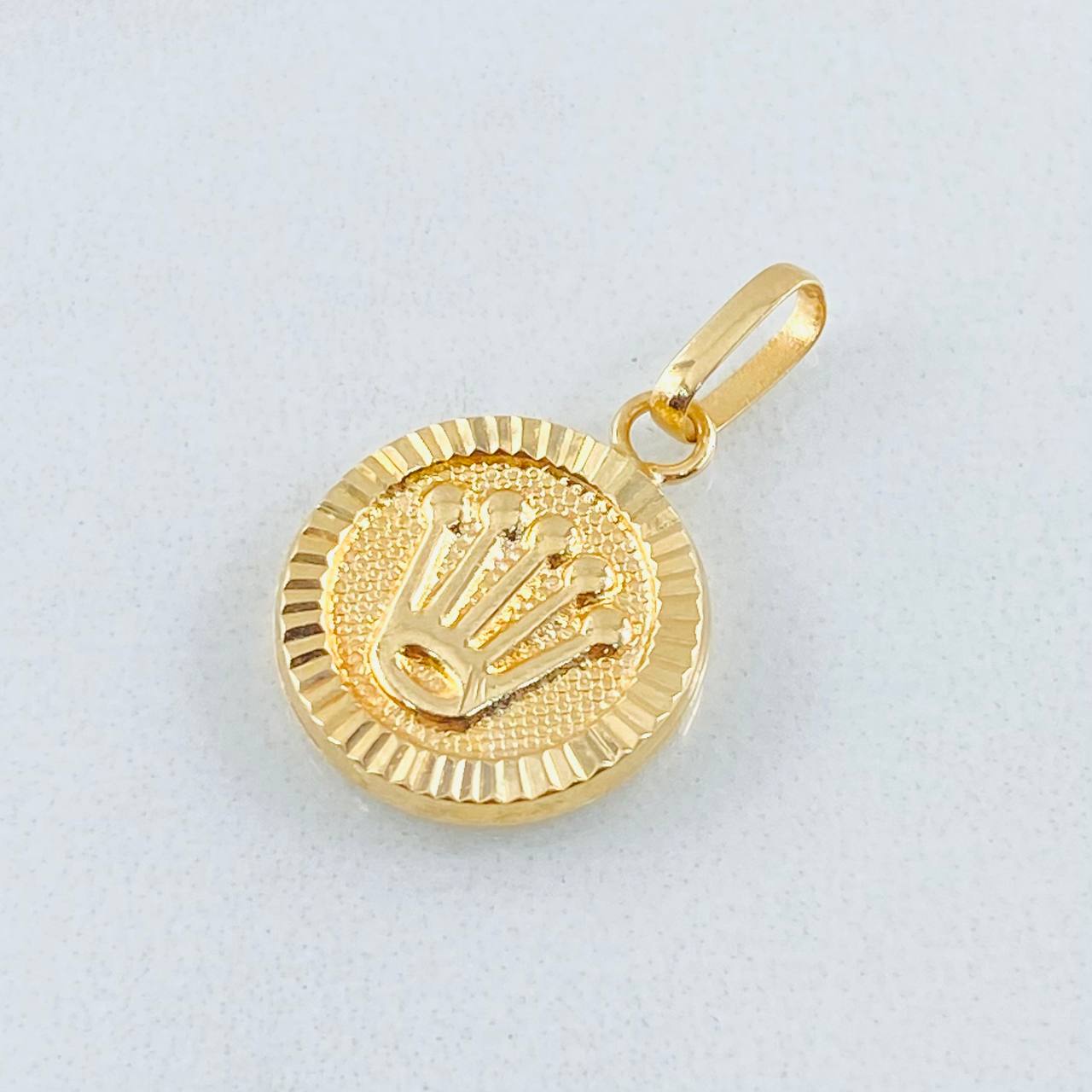 Dije Corona Circulo 1.05gr / 2.1cm / Oro Amarillo 18K *