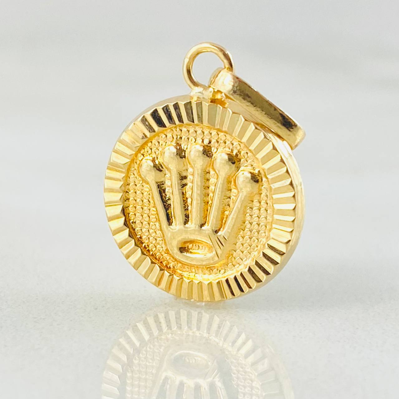 Dije Corona Circulo 1.05gr / 2.1cm / Oro Amarillo 18K *