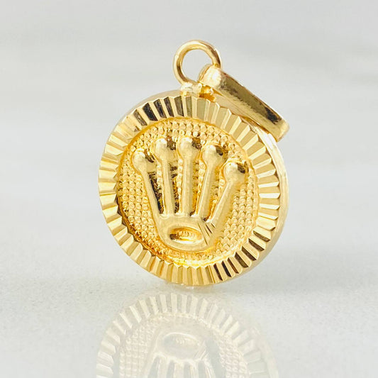 Dije Corona Circulo 1.15gr / 2.1cm / Oro Amarillo 18K *