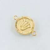 Herraje Corona Circulo 1.05gr / 2cm / Oro Amarillo 18K *
