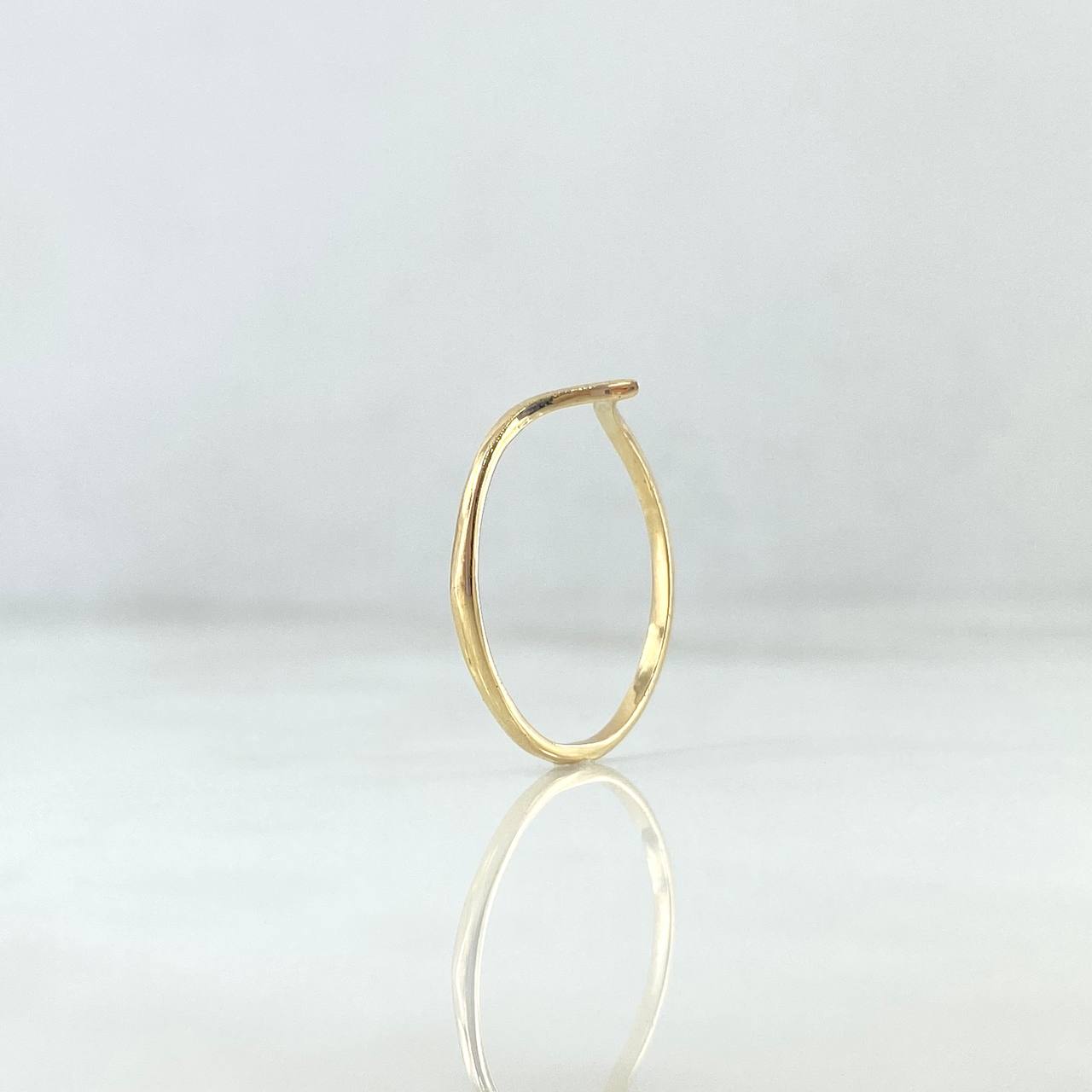 Anillo Tiara en V 0.9gr / T6 / Liso Oro Amarillo 18K