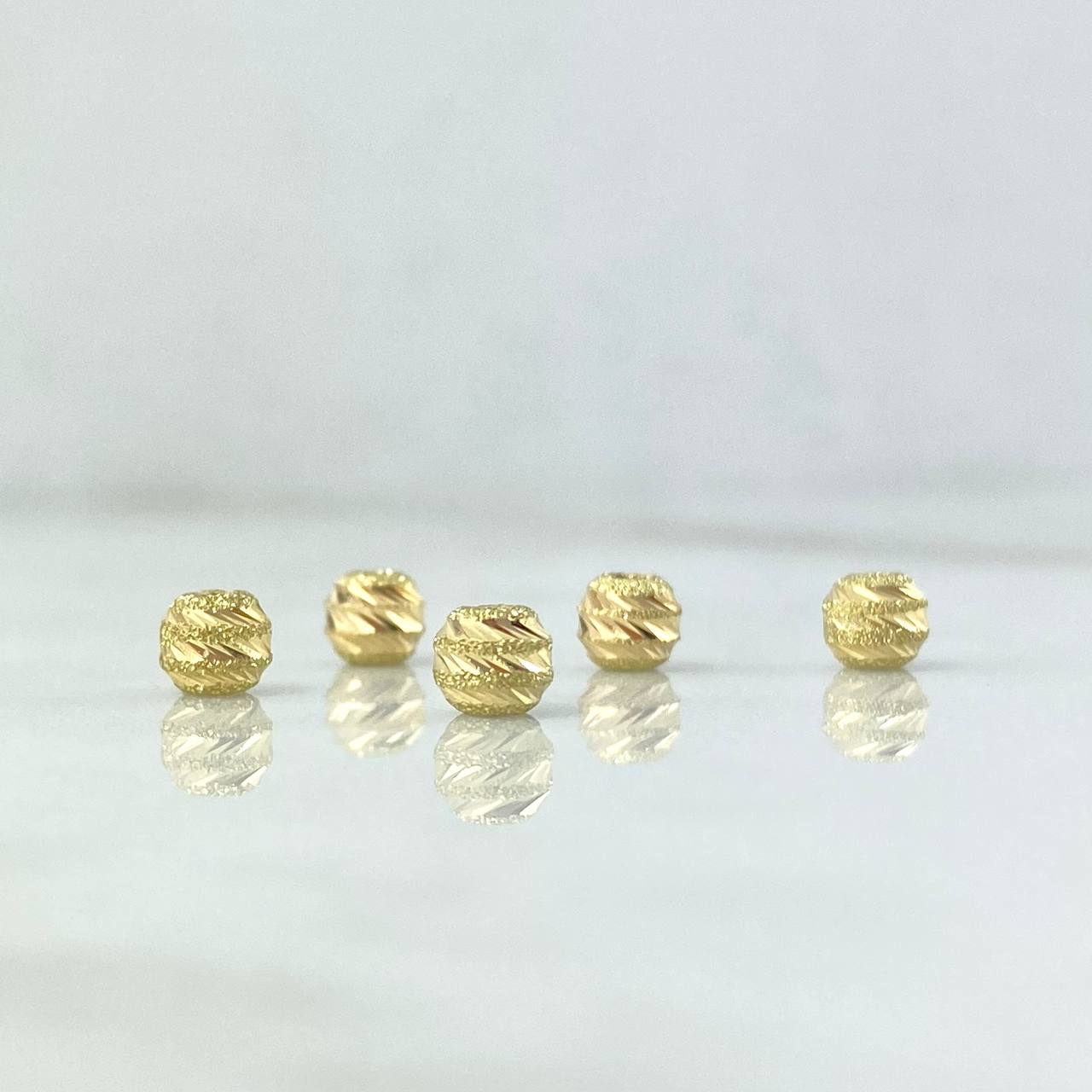 Herraje Bola Diamantada 0.2gr / 5mm Satinada Oro Amarillo