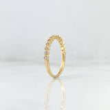 Anillo Churumbela Circulos 1.85gr / T7 1/2 / Circones Blancos Oro Amarillo ©
