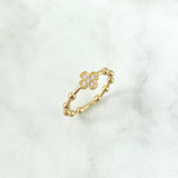 Anillo Cruz Esferas 2.45gr / T6 1/2 / Oro 18K ©