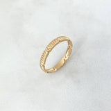 Anillo Carril Rallado 1.95gr / T6 3/4 / Oro Amarillo *