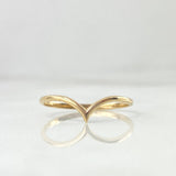Anillo Tiara en V 1gr / T8 1/4 / Oro Amarillo ©