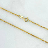 Cadena Lazo 1.15gr / 45cm / 1.5mm Oro Amarillo +3 *