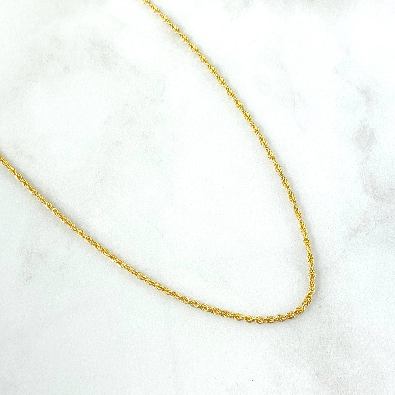 Cadena Lazo 1.15gr / 45cm / 1.5mm Oro Amarillo +3 *