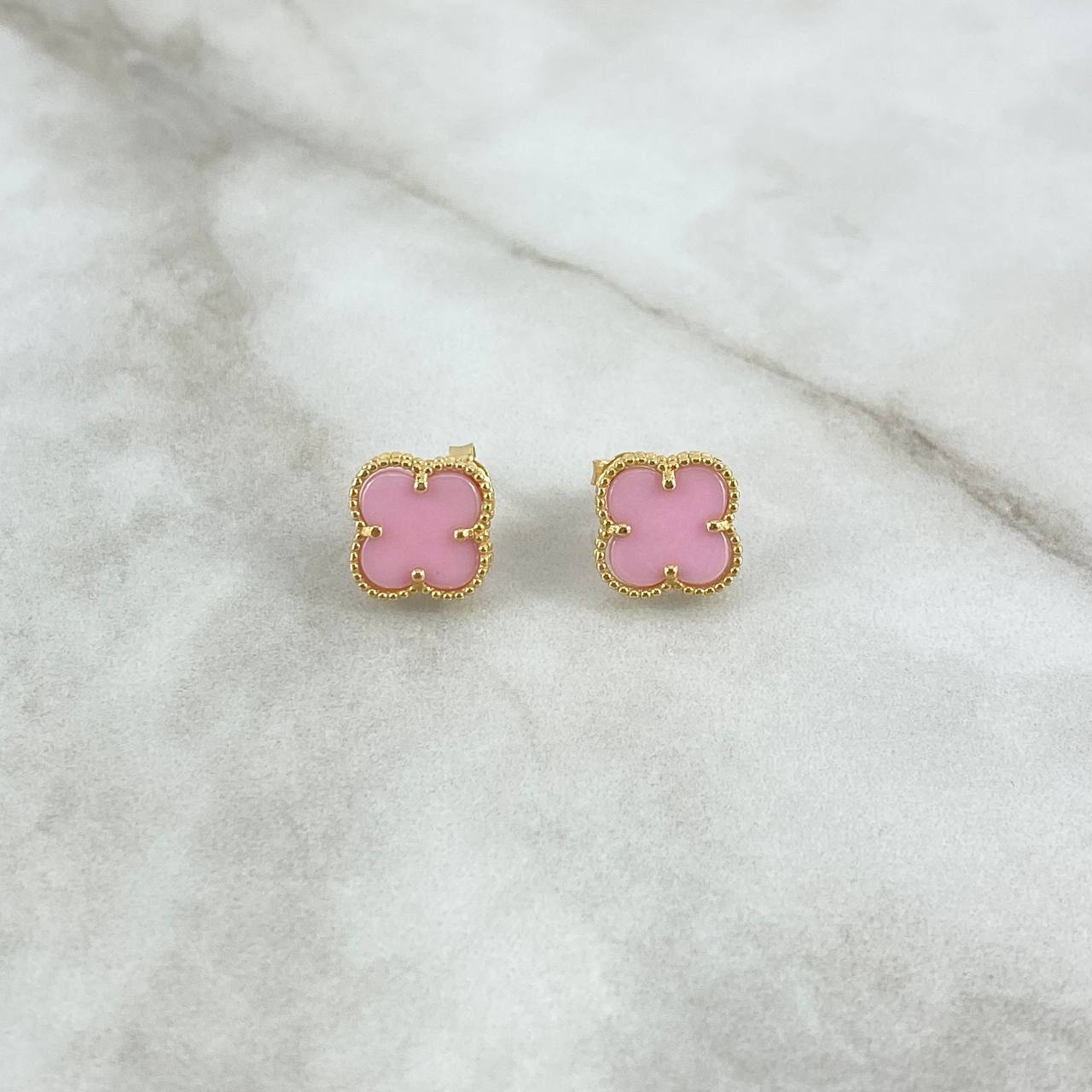 Topos Trébol VCyA 3.2gr / Cuarzo Rosa Oro Amarillo +4 *
