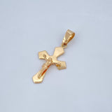 Dije Cruz Cristo 1.9gr / 3.2cm-Oro Amarillo 18K &