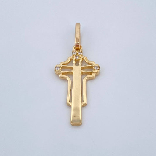 Dije Cruz Filigama 0.95gr / 2.7cm-Oro Amarillo 18K &