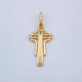 Dije Cruz Filigama 0.95gr / 2.7cm-Oro Amarillo 18K &