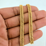 Cadena Cubana Reticulada 19gr / 60.3cm / 5.24mm Oro Amarillo +3 18K $
