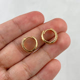 Candongas Riel 1.75gr / 1cm / Circones Blancos Oro Amarillo ©