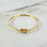 Pulso Aro 6.45gr / 17cm / 2mm Circones Blancos Oro Amarillo©