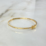Pulso Aro 6.45gr / 17cm / 2mm Circones Blancos Oro Amarillo©