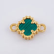 Herraje Trebol Verde 1.75gr / 1.8cm / Oro Amarillo 18K