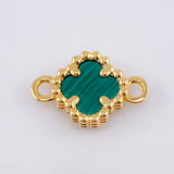 Herraje Trebol Verde 1.75gr / 1.8cm / Oro Amarillo 18K
