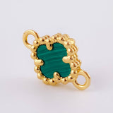 Herraje Trebol Verde 1.75gr / 1.8cm / Oro Amarillo 18K