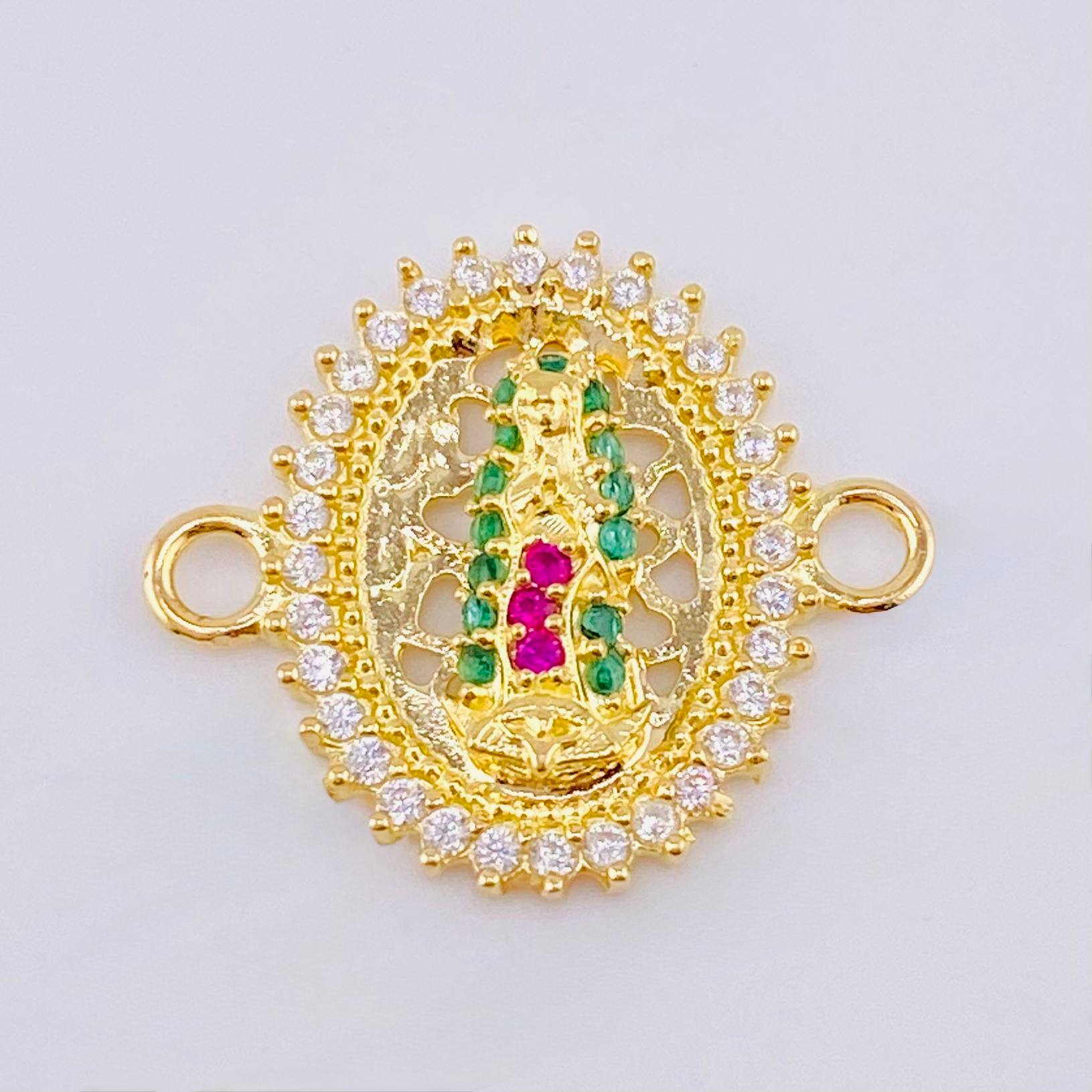Herraje Virgen Guadalupe 1.6gr / 1.8cm / Oro Amarillo 18K *