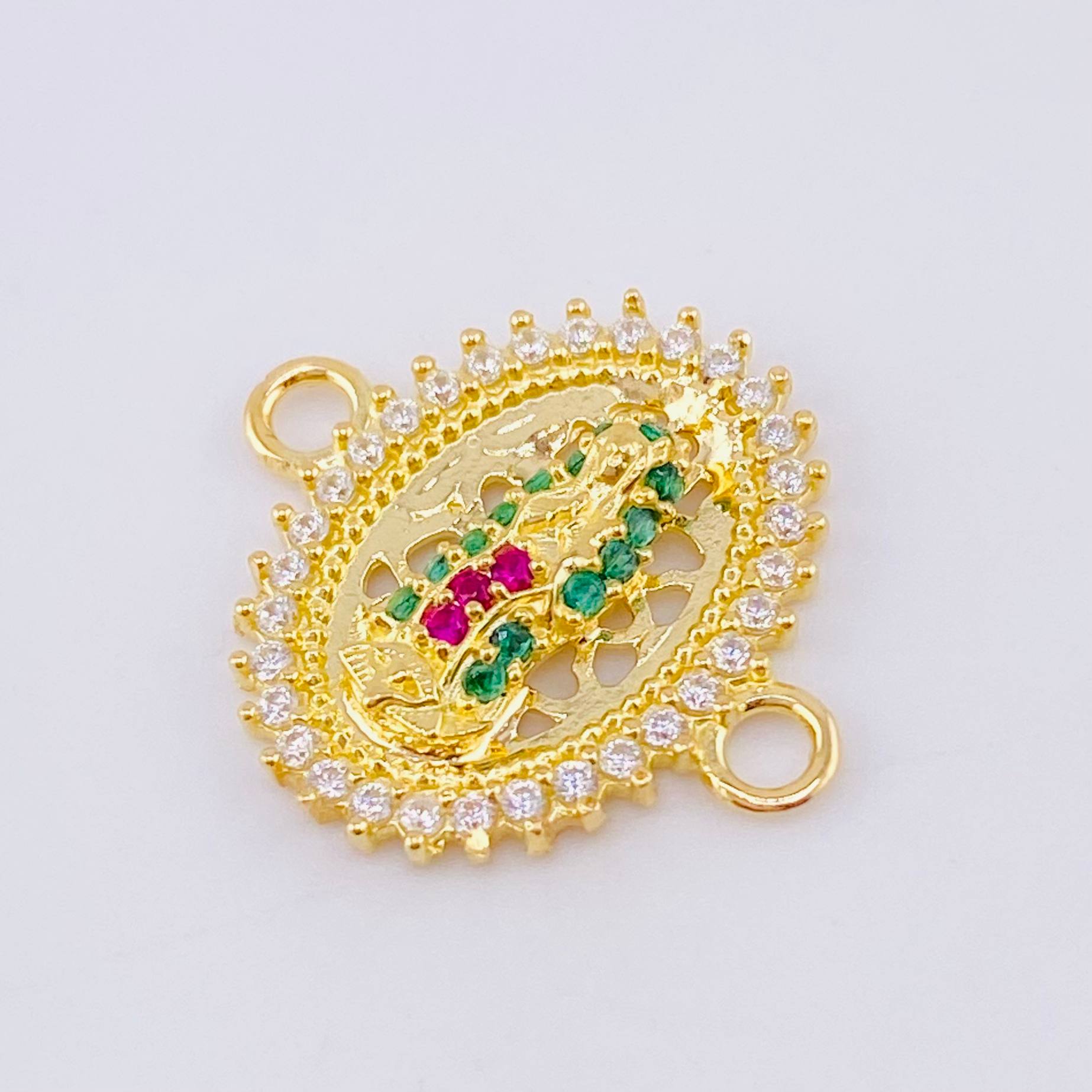 Herraje Virgen Guadalupe 1.6gr / 1.8cm / Oro Amarillo 18K *