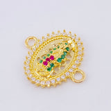 Herraje Virgen Guadalupe 1.6gr / 1.8cm / Oro Amarillo 18K *