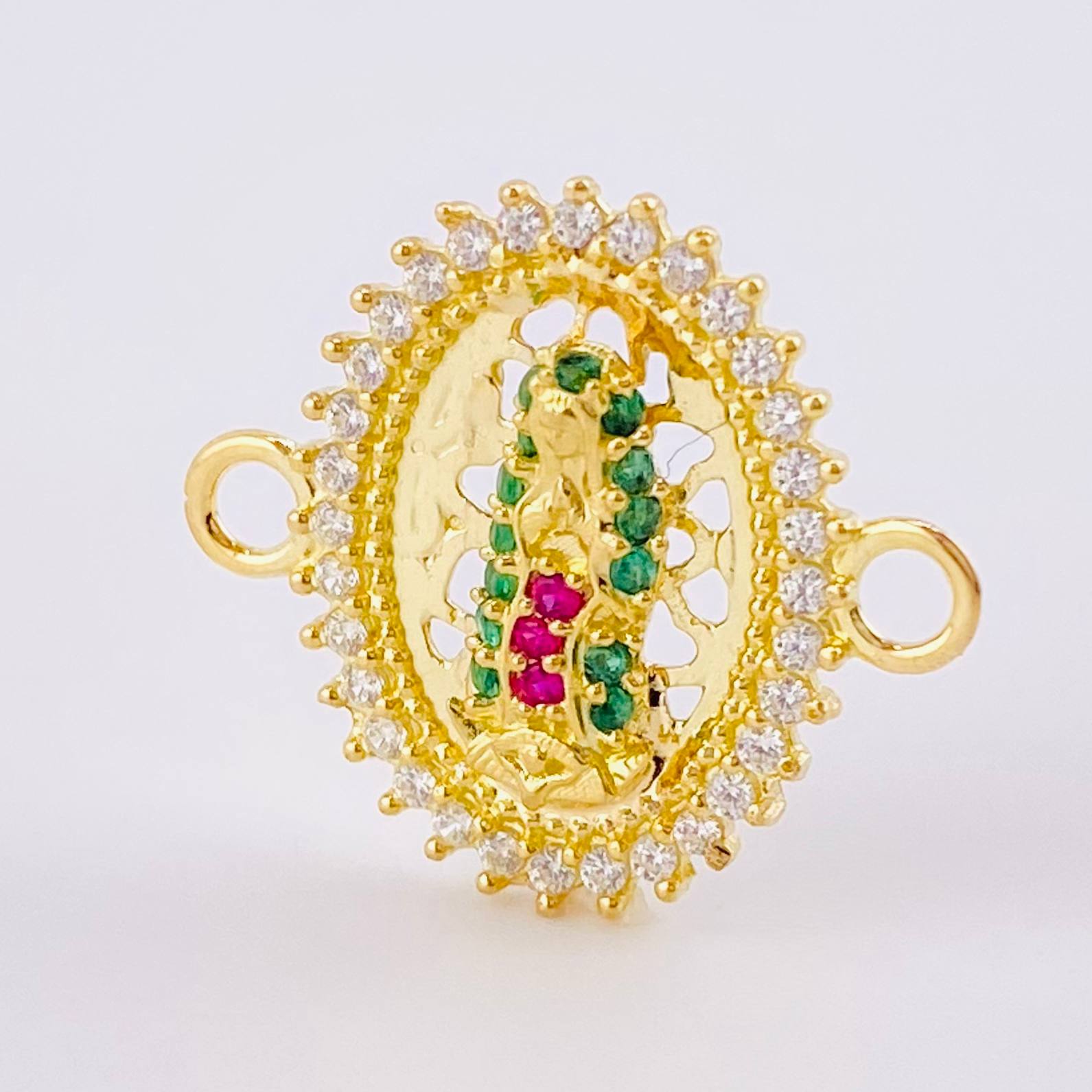 Herraje Virgen Guadalupe 1.6gr / 1.8cm / Oro Amarillo 18K *