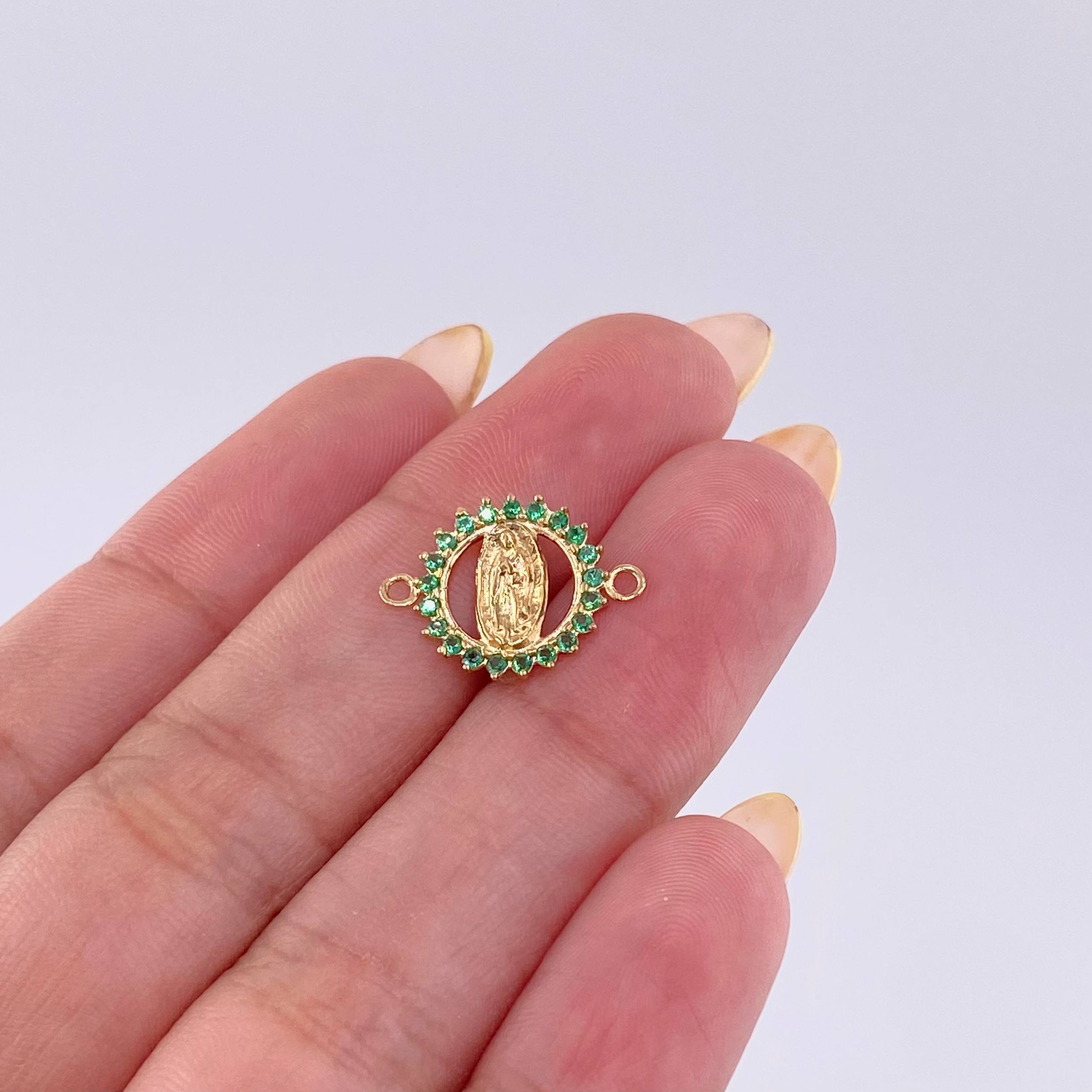 Herraje Virgen Guadalupe 0.9gr / 1.8cm / Oro Amarillo 18K *