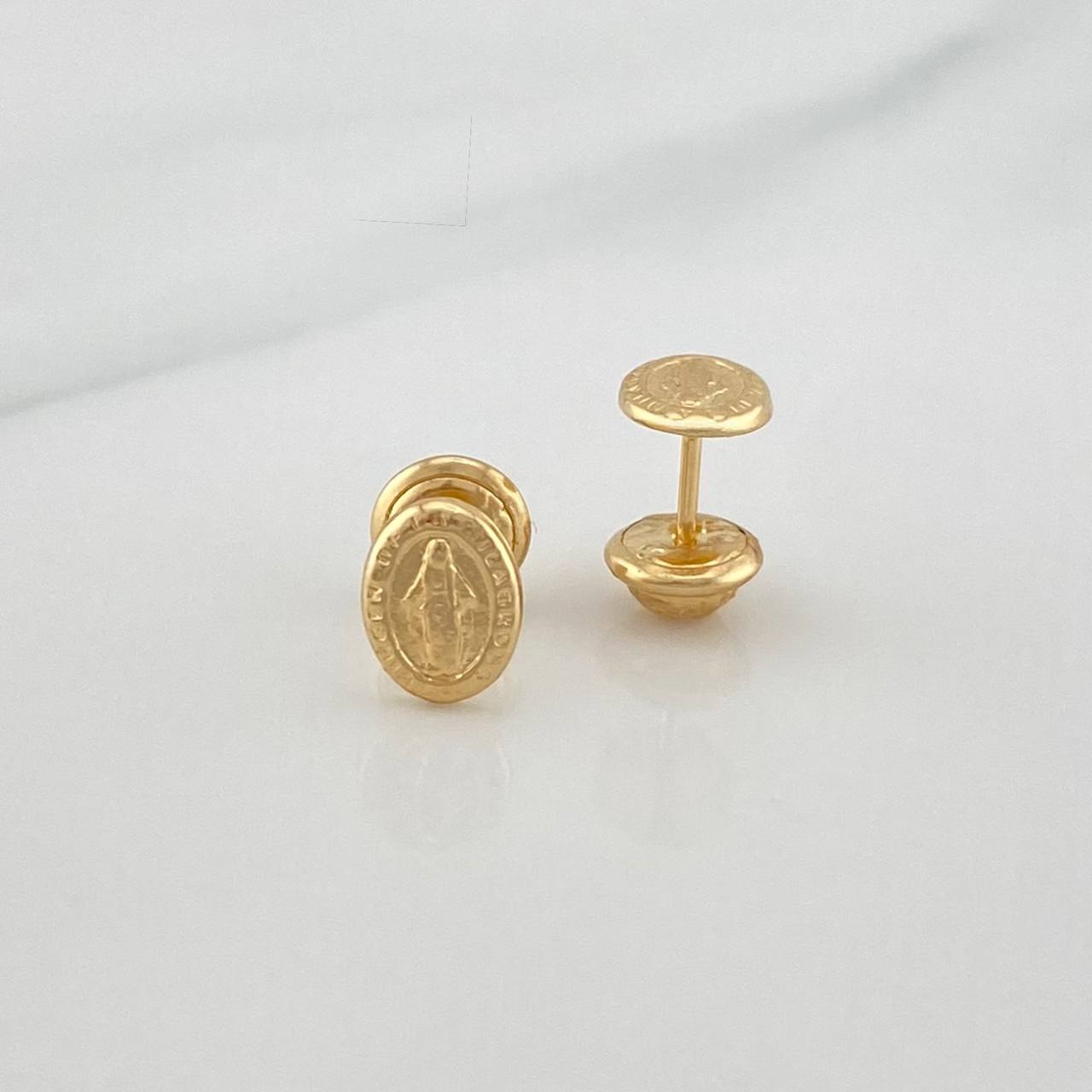 Topos Virgen Milagrosa 0.85 g / 4 mm Oro Amarillo 18K