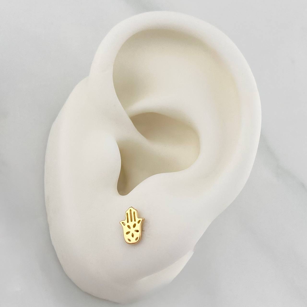 Topos Mano Hamsa 0.8 g / 7.3 mm Oro Amarillo 18K