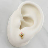 Topos Cruz 0.9 g / 5 mm Oro Amarillo 18K