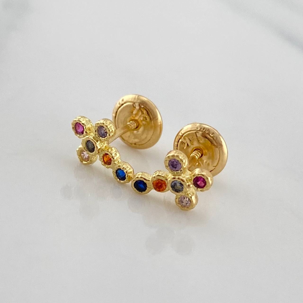 Topos Cruz 0.9 g / 5 mm Oro Amarillo 18K