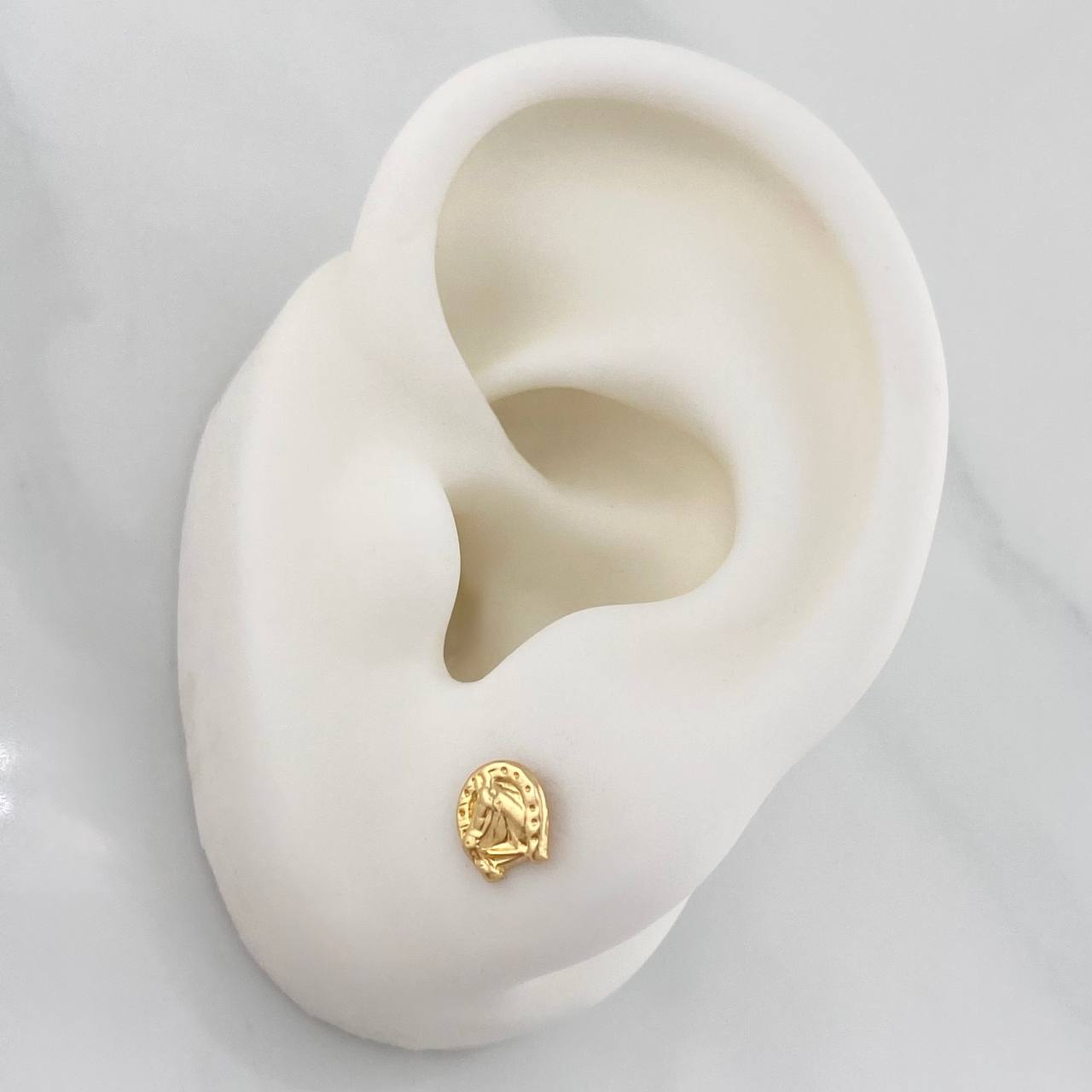 Topos Herradura Caballo 0.65 g / 3.2 mm Oro Amarillo 18K