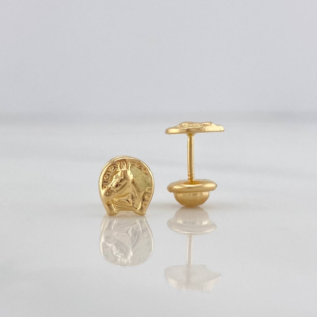 Topos Herradura Caballo 0.65 g / 3.2 mm Oro Amarillo 18K