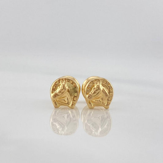 Topos Herradura Caballo 0.65 g / 3.2 mm Oro Amarillo 18K