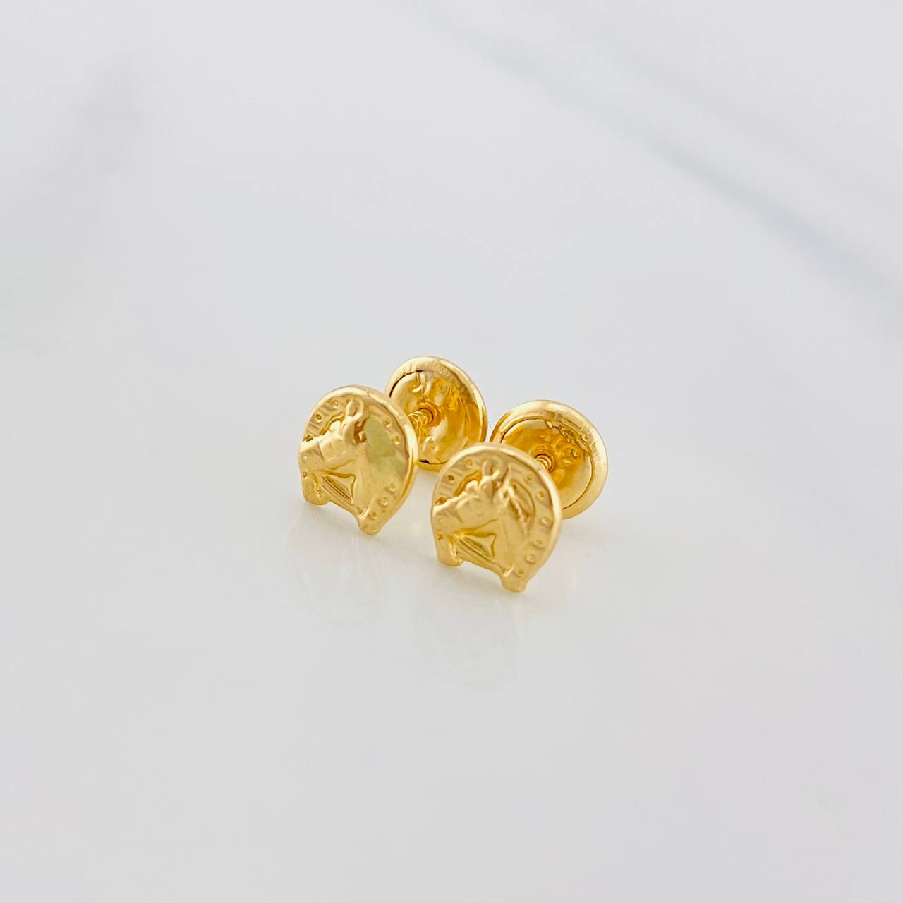 Topos Herradura Caballo 0.65 g / 3.2 mm Oro Amarillo 18K