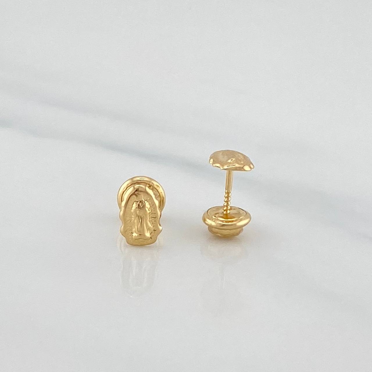 Topos Silueta Virgen De Guadalupe 0.7 g / 4 mm Oro Amarillo 18K