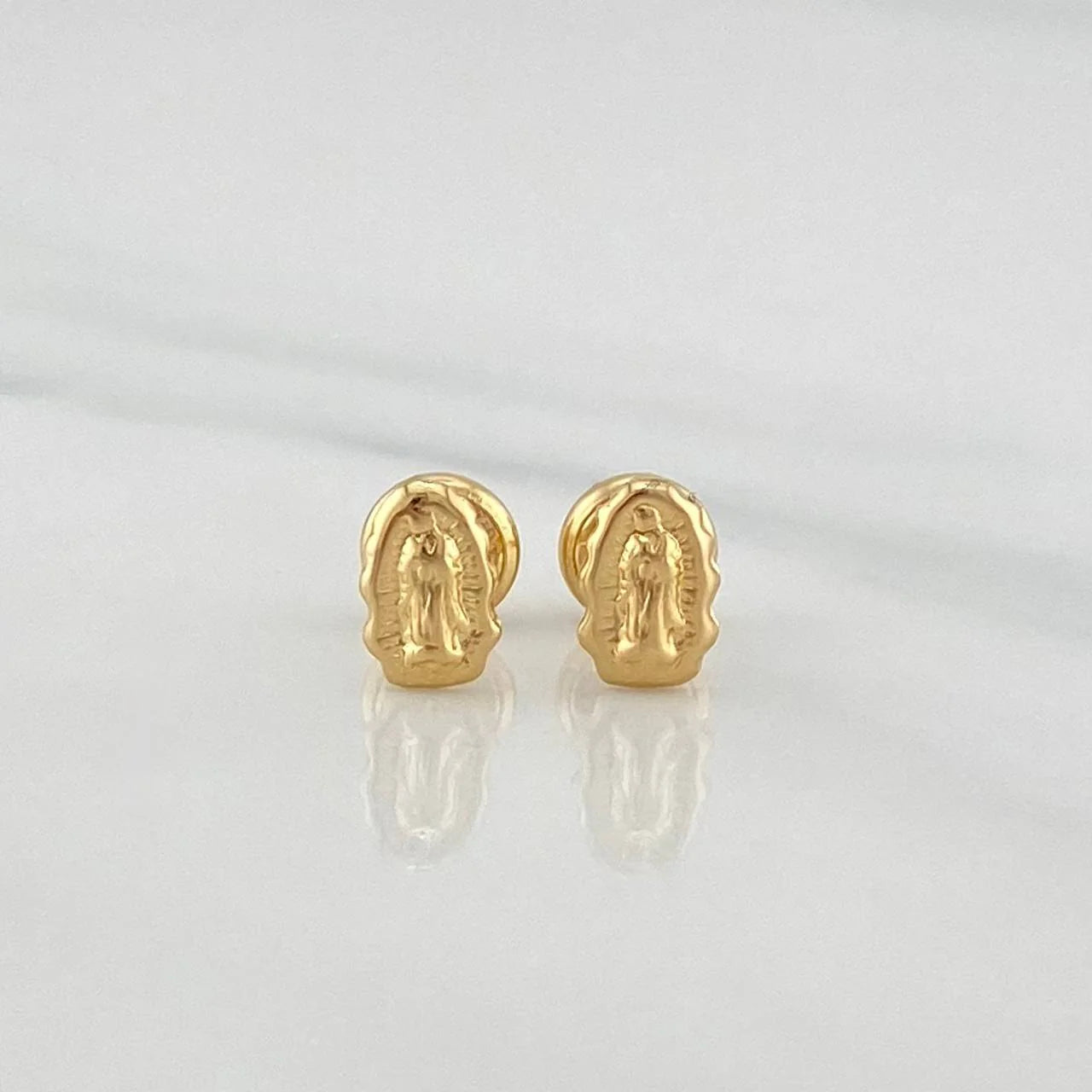 Topos Silueta Virgen Guadalupe 0.65 g / 3.65 mm Oro Amarillo 18K