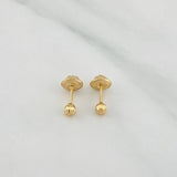 Topos Bola Diamantada 0.45 g / 3 mm Oro Amarillo 18K