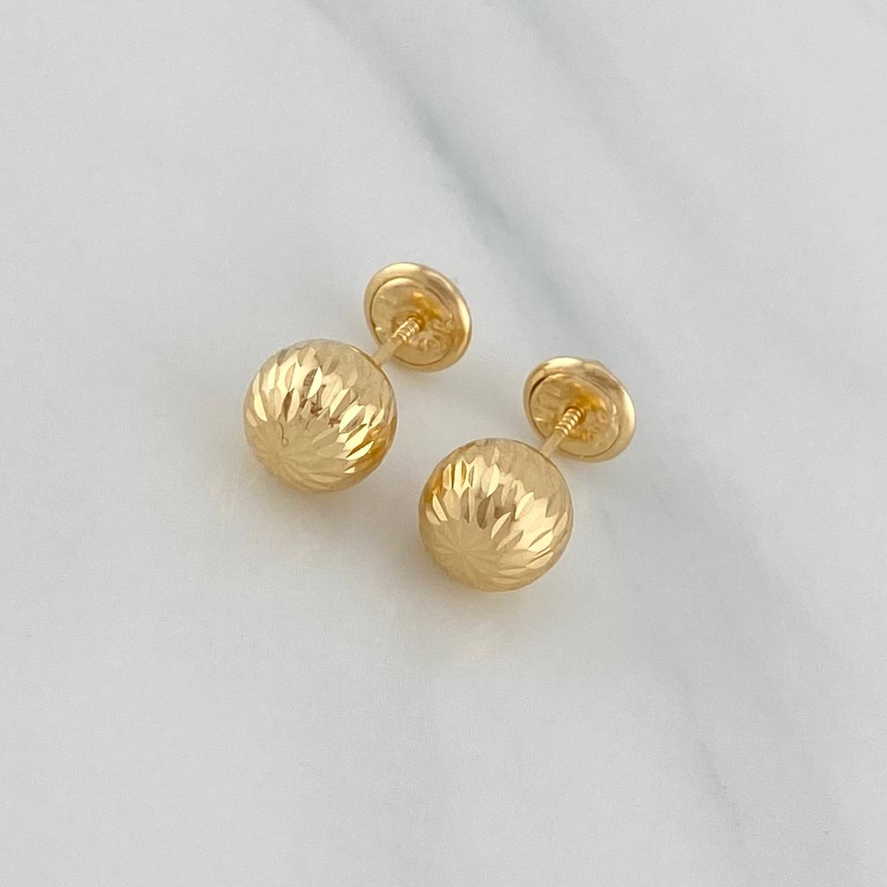 Topos Bola Diamantada 1.15 g / 8 mm Oro Amarillo 18K