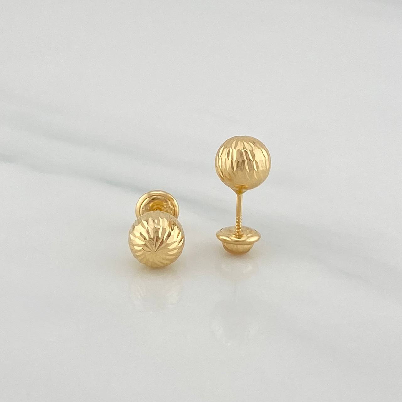 Topos Bola Diamantada 1.15 g / 8 mm Oro Amarillo 18K